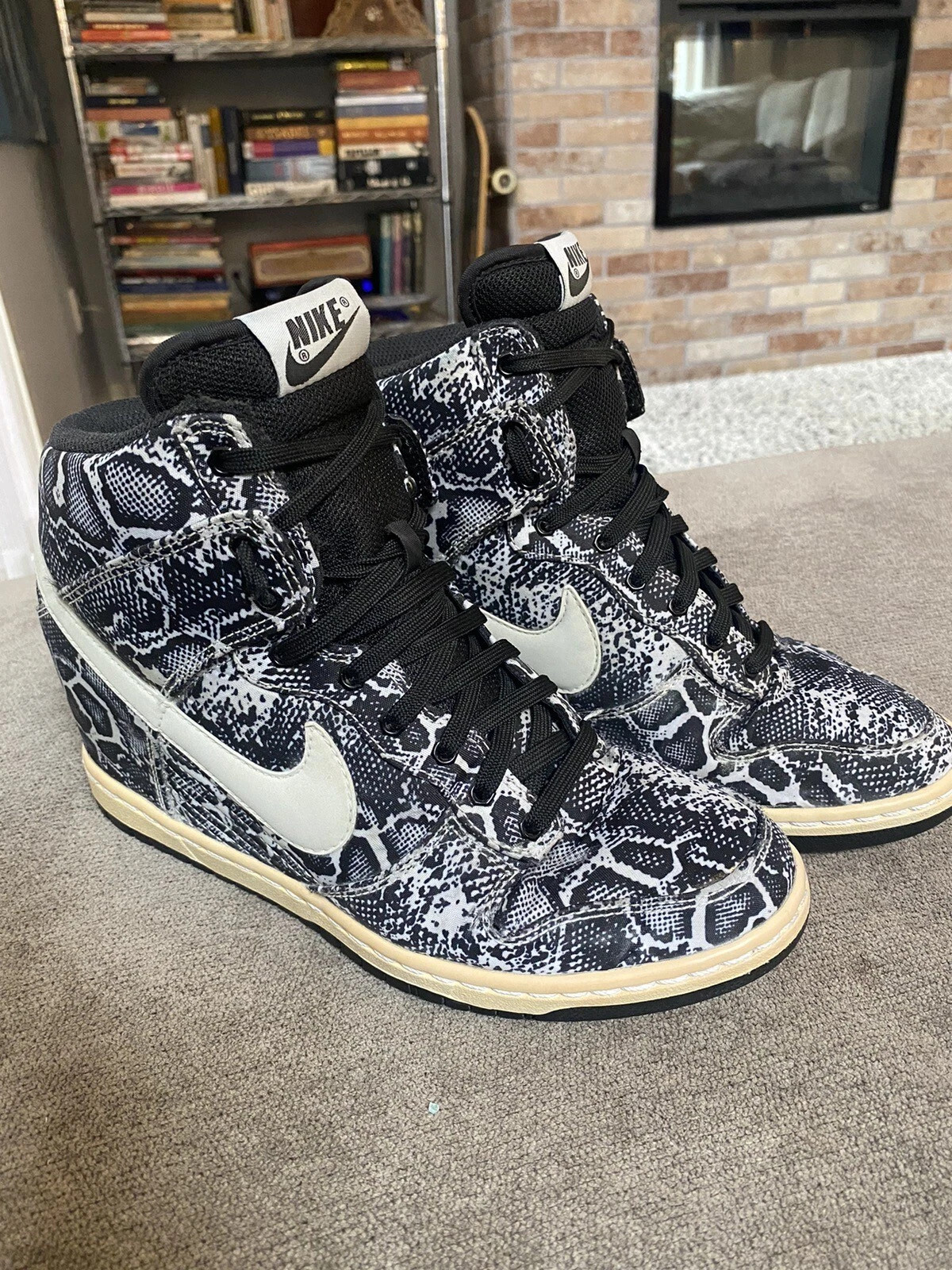 Nike Dunk Sky Hi High Print Hidden Wedge Heel Snake Skin Sz US 8/ UK5.5/ EU 39 | eBay | eBay US