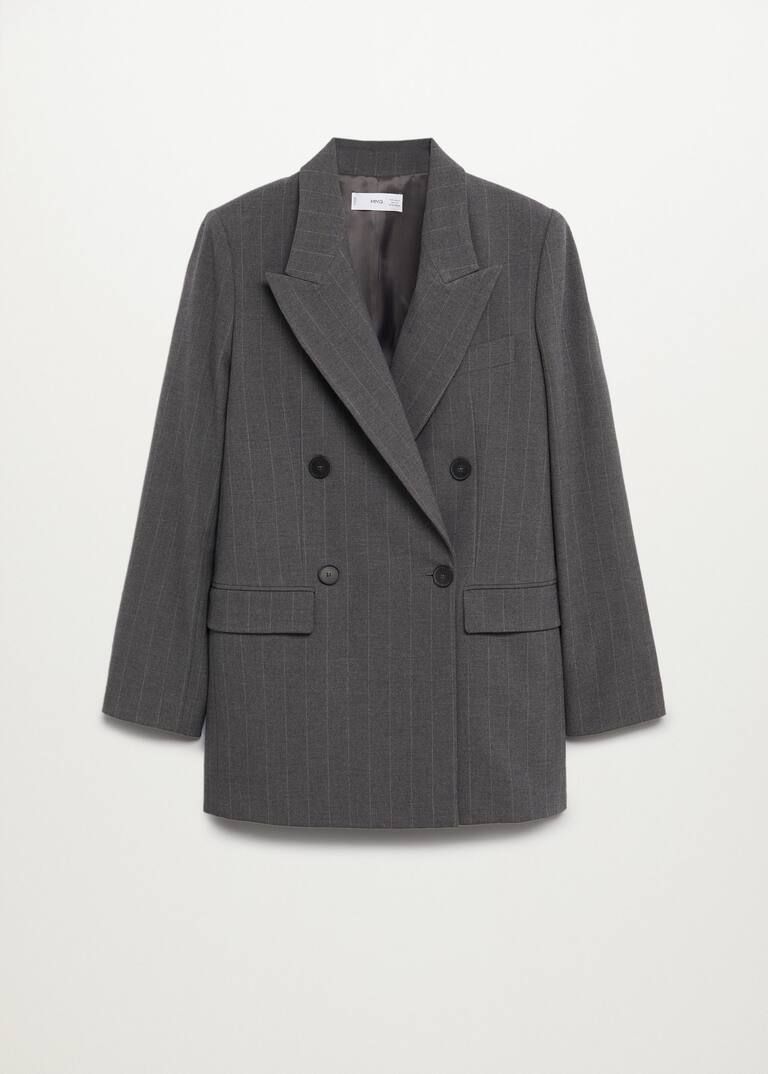 Pinstripe suit blazer | MANGO (UK)