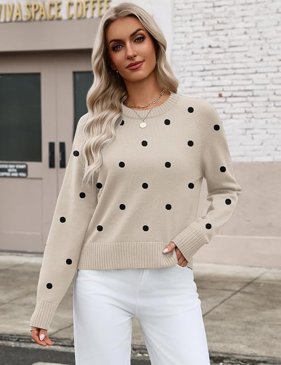 Zeagoo Sweaters for Women Cropped Crewneck Basic 2026 Trendy Fall Tops | Cropped Sweater, Winter ... | Amazon (US)