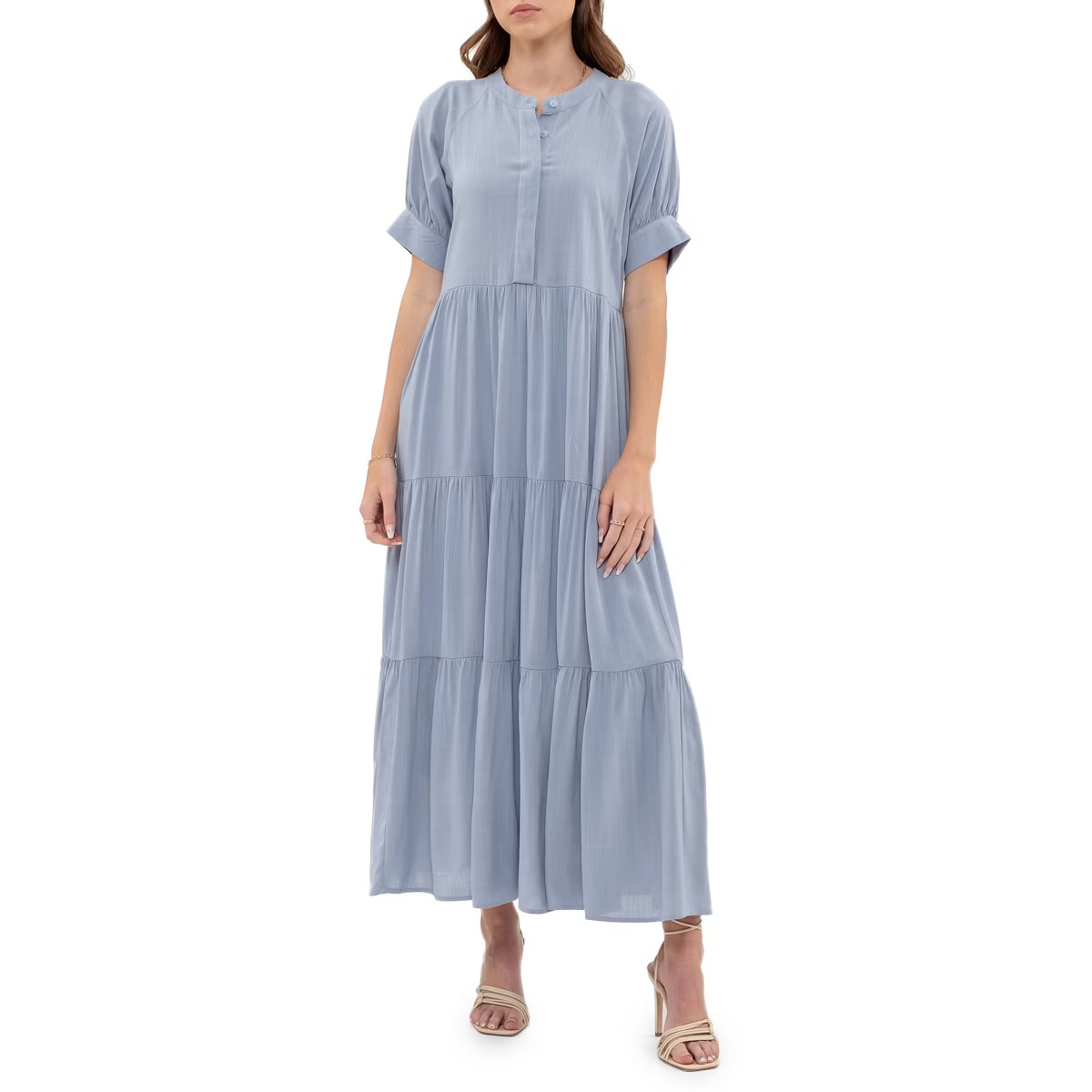 August Sky Women's Stand Collar Midi Dress | Target