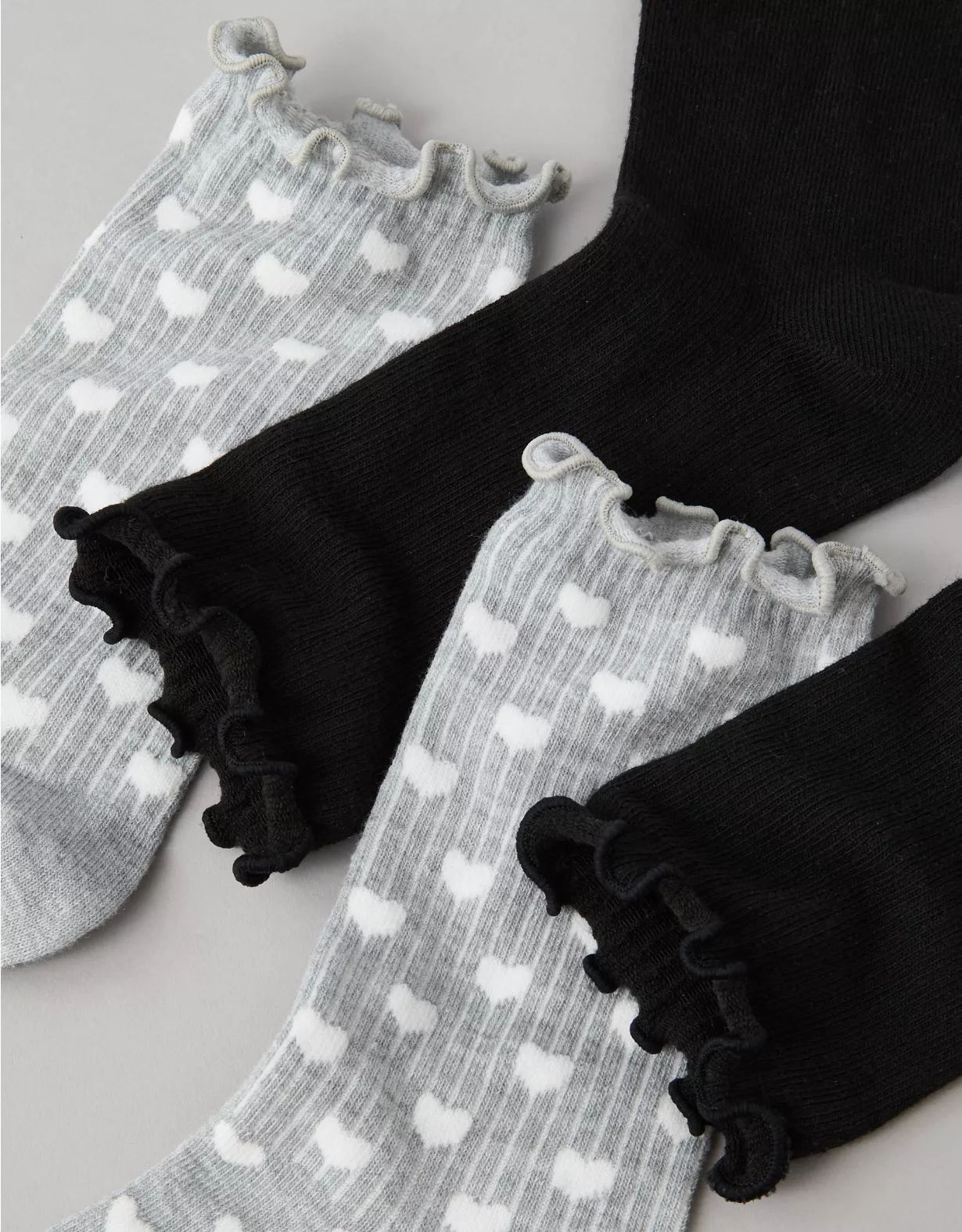 AE Ruffled Crew Sock 2-Pack | American Eagle Outfitters (US & CA)