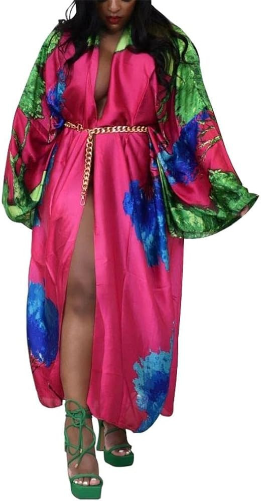 Summer Cardigan For Women Lightweight Satin Open Front Long Kimono Swimsuit Cover Ups Silk Robe P... | Amazon (US)