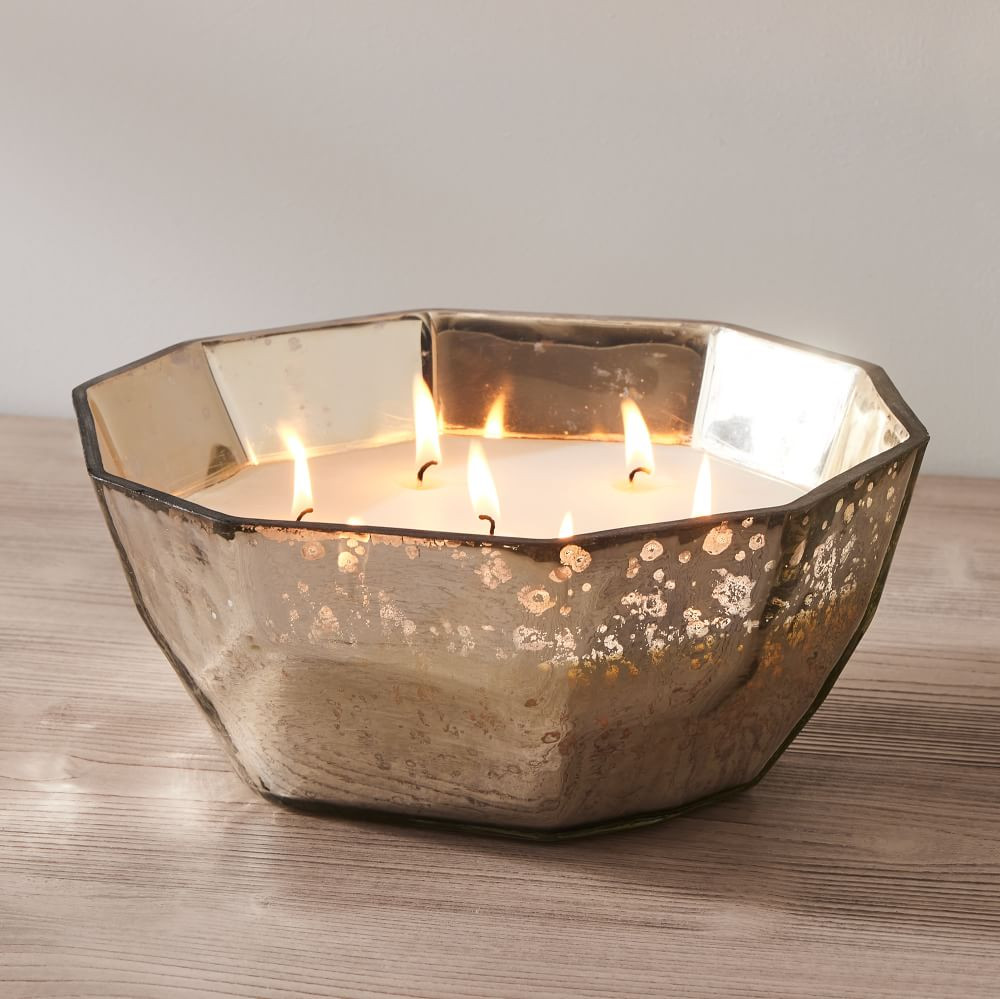 Basalt Glass Mercury Candle - Citrus Mint | West Elm (US)