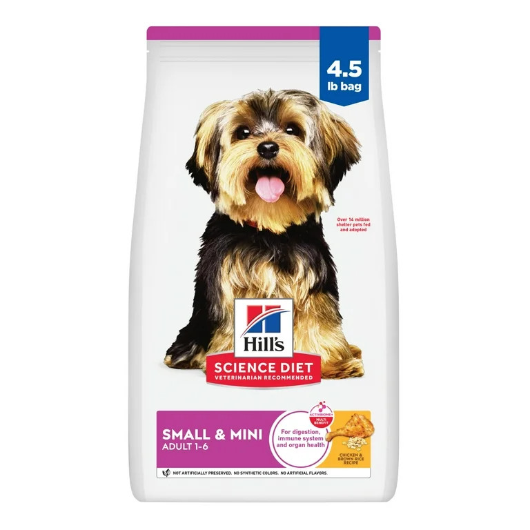 Hill's Science Diet Small & Mini Chicken & Rice Dry Dog Food, 4.5lb Bag | Walmart (US)