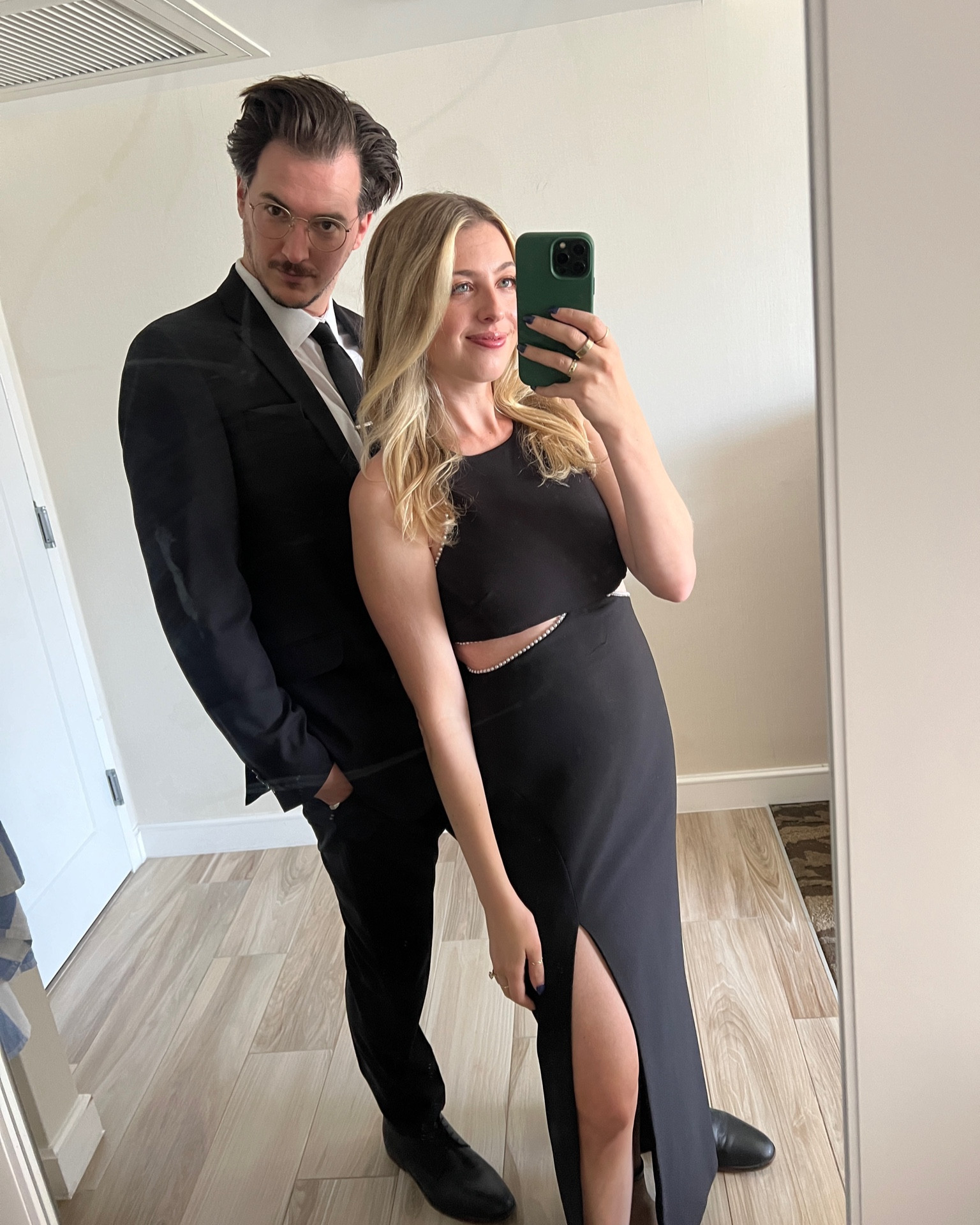 wedding guest dress! black cutout dress with pearls from Likely, true to size! I’m wearing a 6 

#LTKWedding