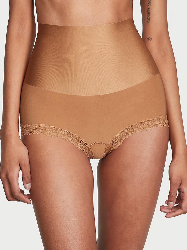 Smoothing Shimmer Lace-Trim Boyshort Panty | Victoria's Secret (US / CA )