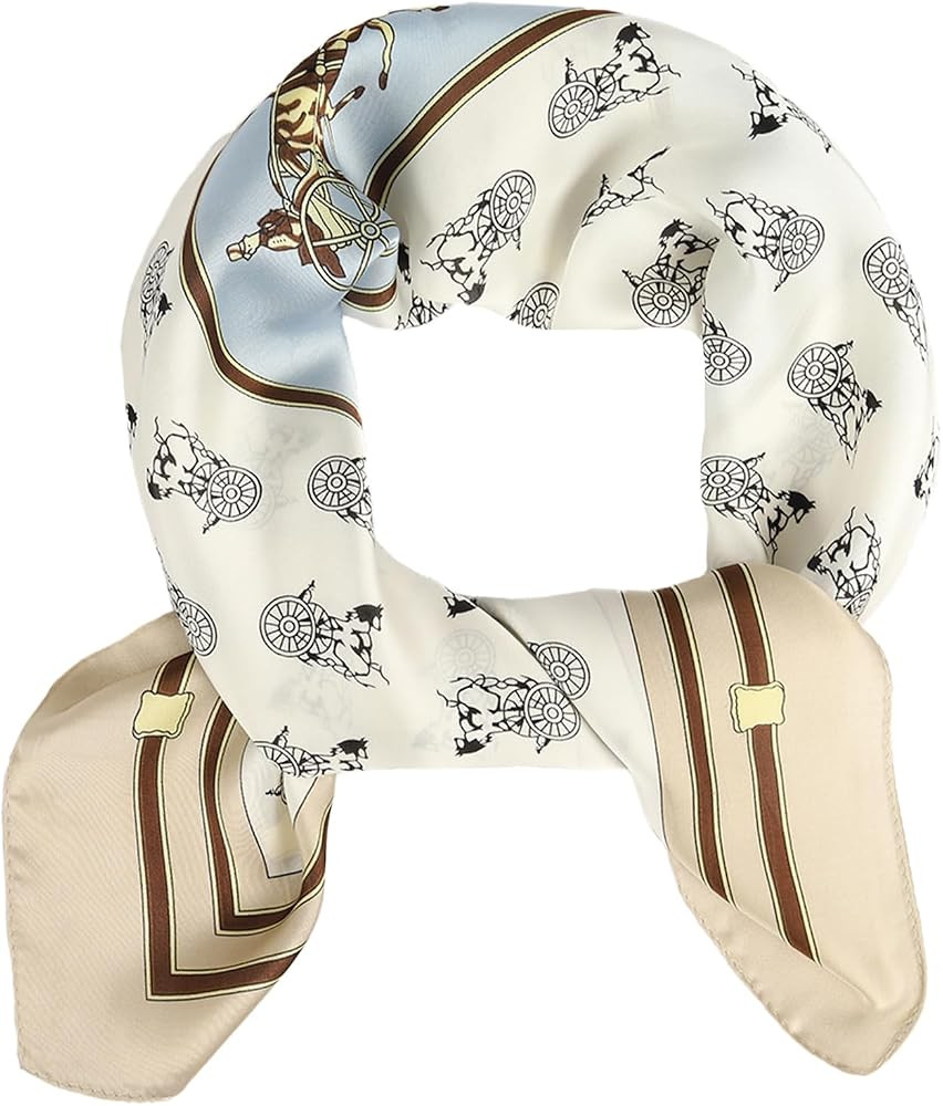 EXTREE Fashion Silky Satin Headscarf for Women Girls: Exquisite Pattern Lightweight Silk Graceful... | Amazon (US)
