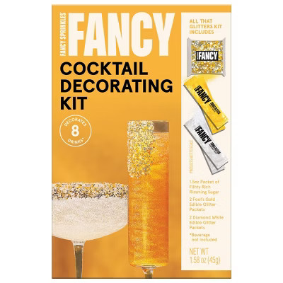 Fancy Sprinkles All That Glitters Cocktail and Mocktail Drink Decorating Kit - 8ct/1.58oz | Target