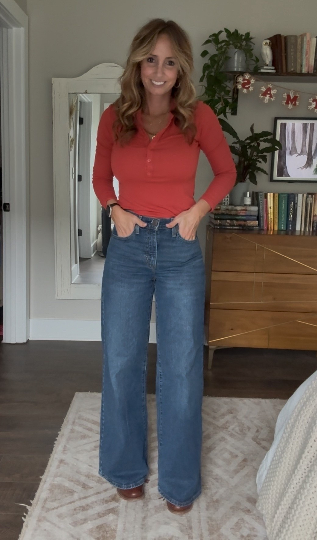 I found the perfect pair of wide leg pants! And you can buy them at Target!! They are Levi’s, so size up!

Denim: $60
Shirt: $20
Necklaces: $16

I’m 5’3 & 125lbs, wearing a size 27 (sized up) and a small in the shirt (TTS)

#LTKSeasonal #LTKStyleTip #LTKFindsUnder100