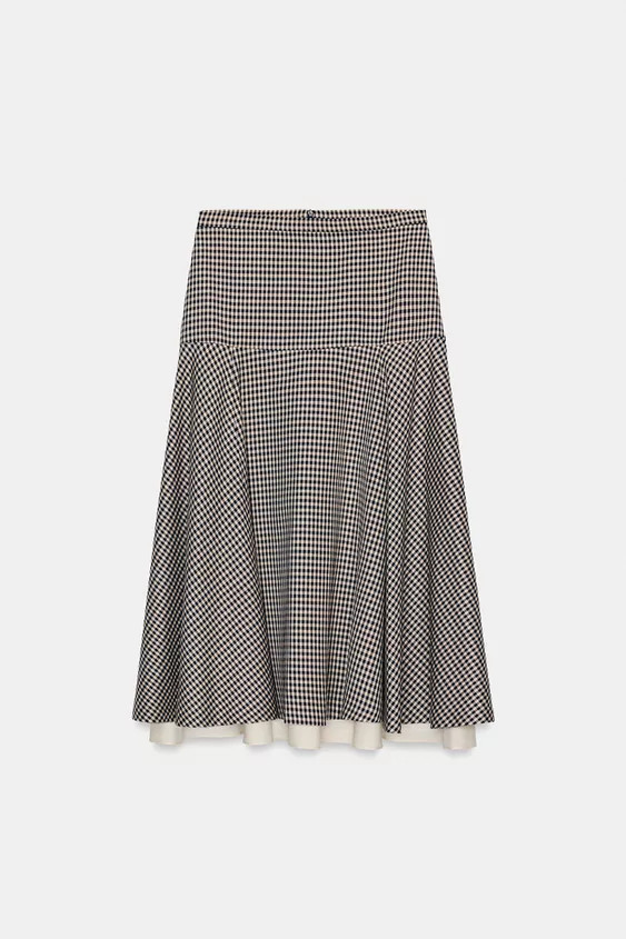 COMBINATION PLAID SKIRT ZW COLLECTION | Zara US