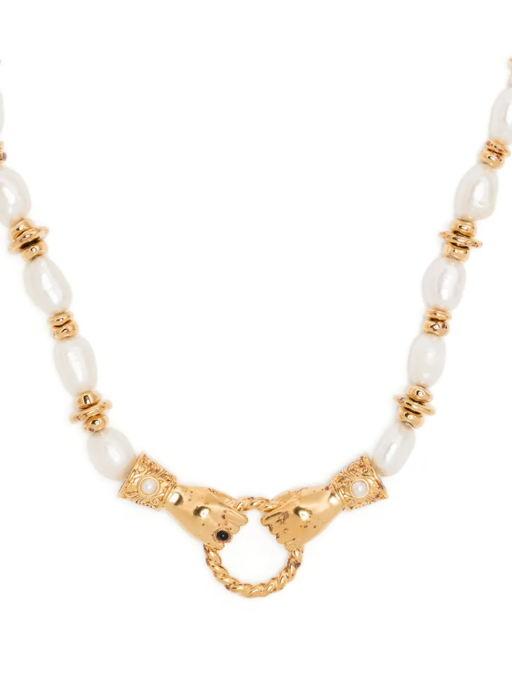 Missoma x Harris Reed In Good Hands beaded necklace - Gold | Farfetch Global