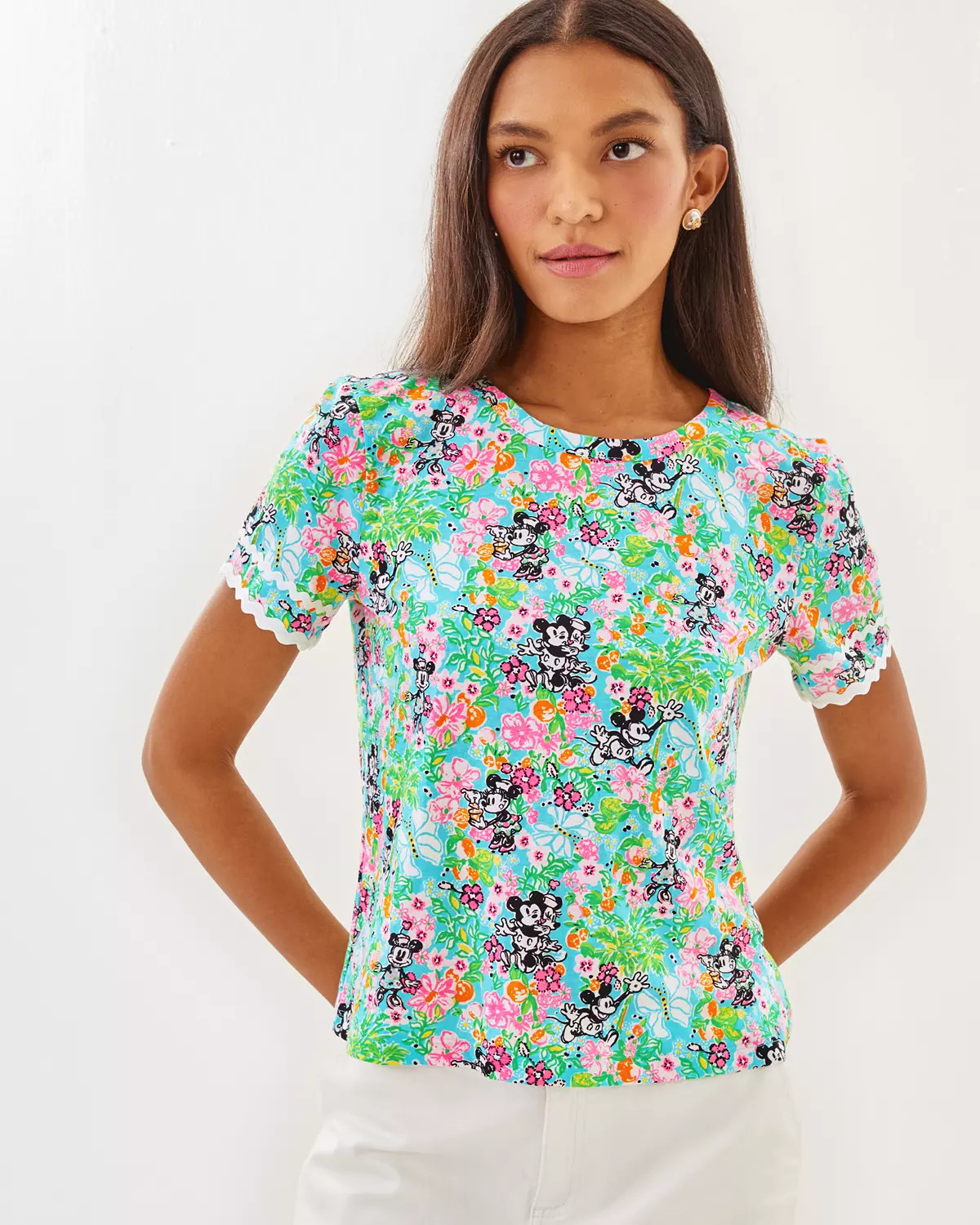 Lilly Hearts Disney Clairmont Trimmed Knit Top | Lilly Pulitzer
