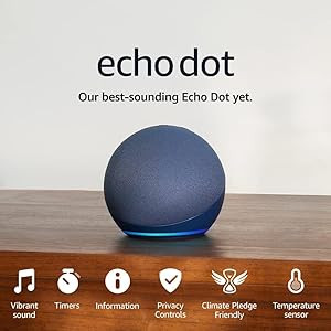 Echo Dot (5th generation, 2022 release) | Big vibrant sound Wi-Fi and Bluetooth smart speaker wit... | Amazon (UK)