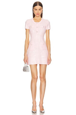 self-portrait Sequin Knit Mini Dress in Pink from Revolve.com | Revolve Clothing (Global)