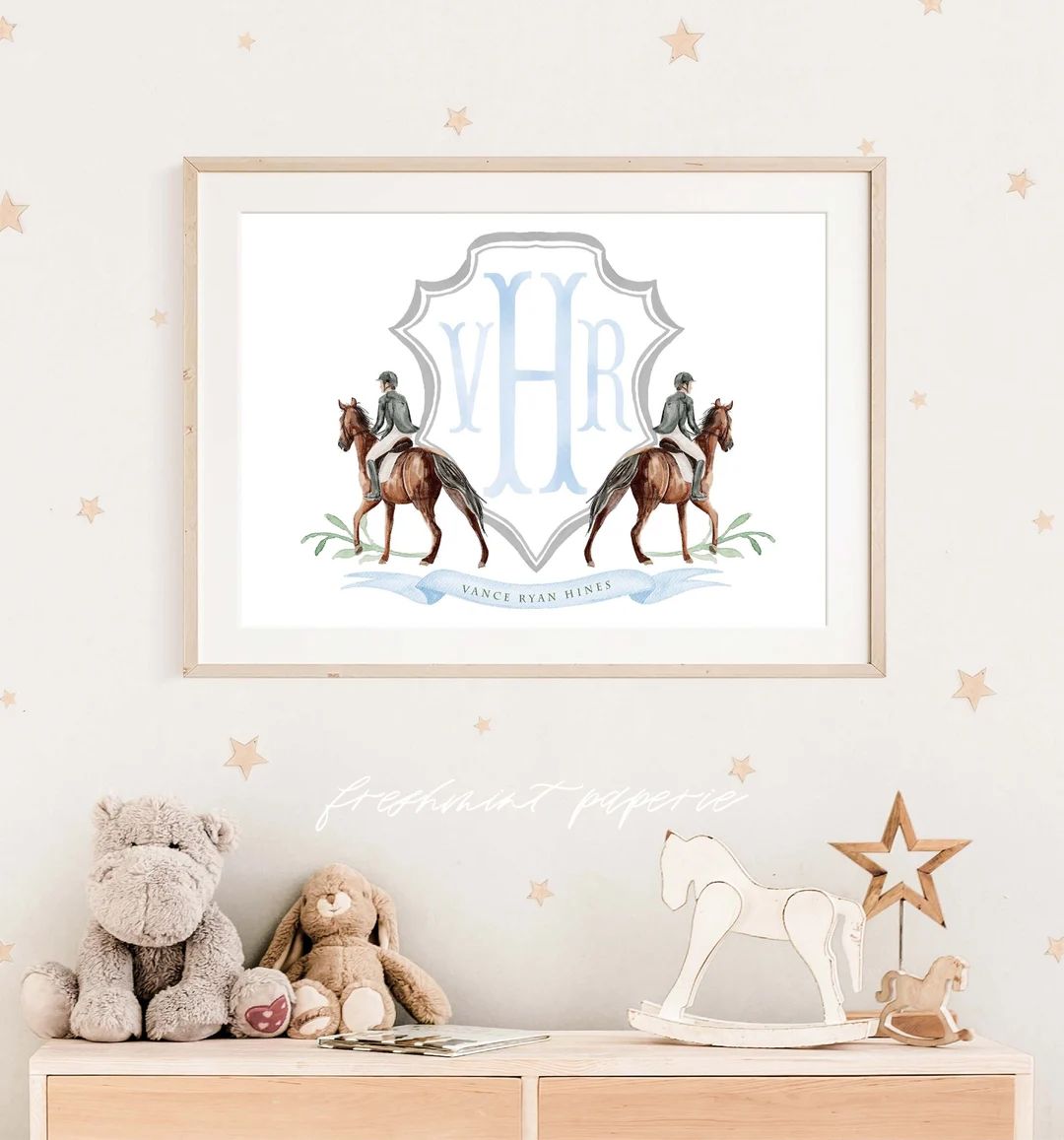 Horse Derby Wall Art, Derby Wall Art, Nursery Name Print, Horse Racing Wall Art, Custom Nursery W... | Etsy (US)