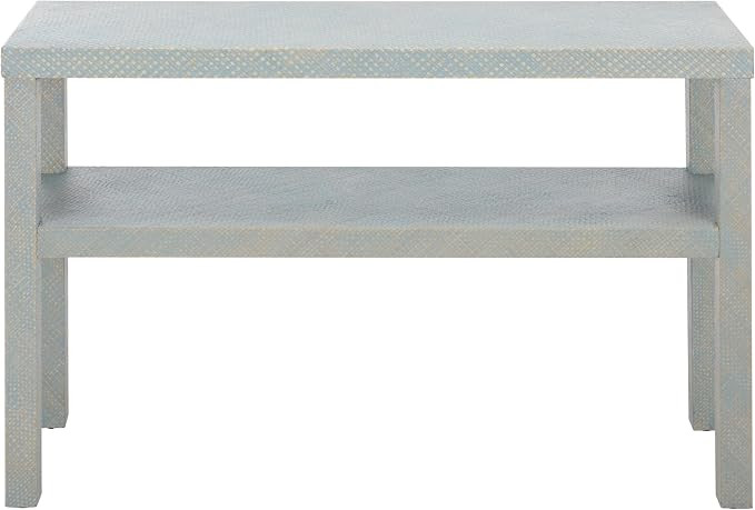 SAFAVIEH Furniture - Apis Console Table - Light Blue - Handwoven Pandan Console Table with Shelf ... | Amazon (US)