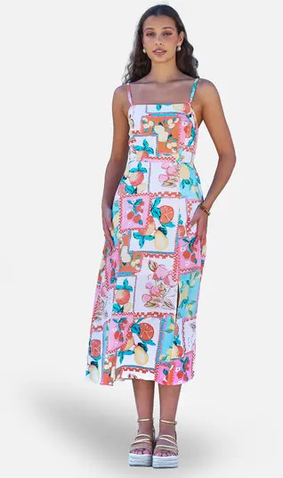 Printed Midi Sun Dress | Nordstrom