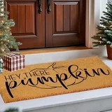 Fall Coco Coir Door Mat with Heavy Duty Backing, Large Hey There Pumpkin Doormat Outdoor Non-Slip... | Walmart (US)