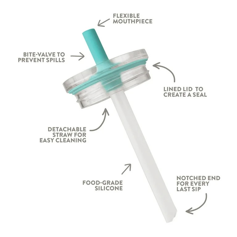 YAYA My First Travel Tumbler for Toddlers 3+ with Reusable Straw and Spill-Safe Lid, 12oz, Seafoa... | Walmart (US)