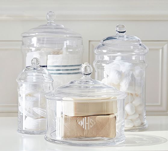 Classic Glass Bathroom Canisters | Pottery Barn (US)