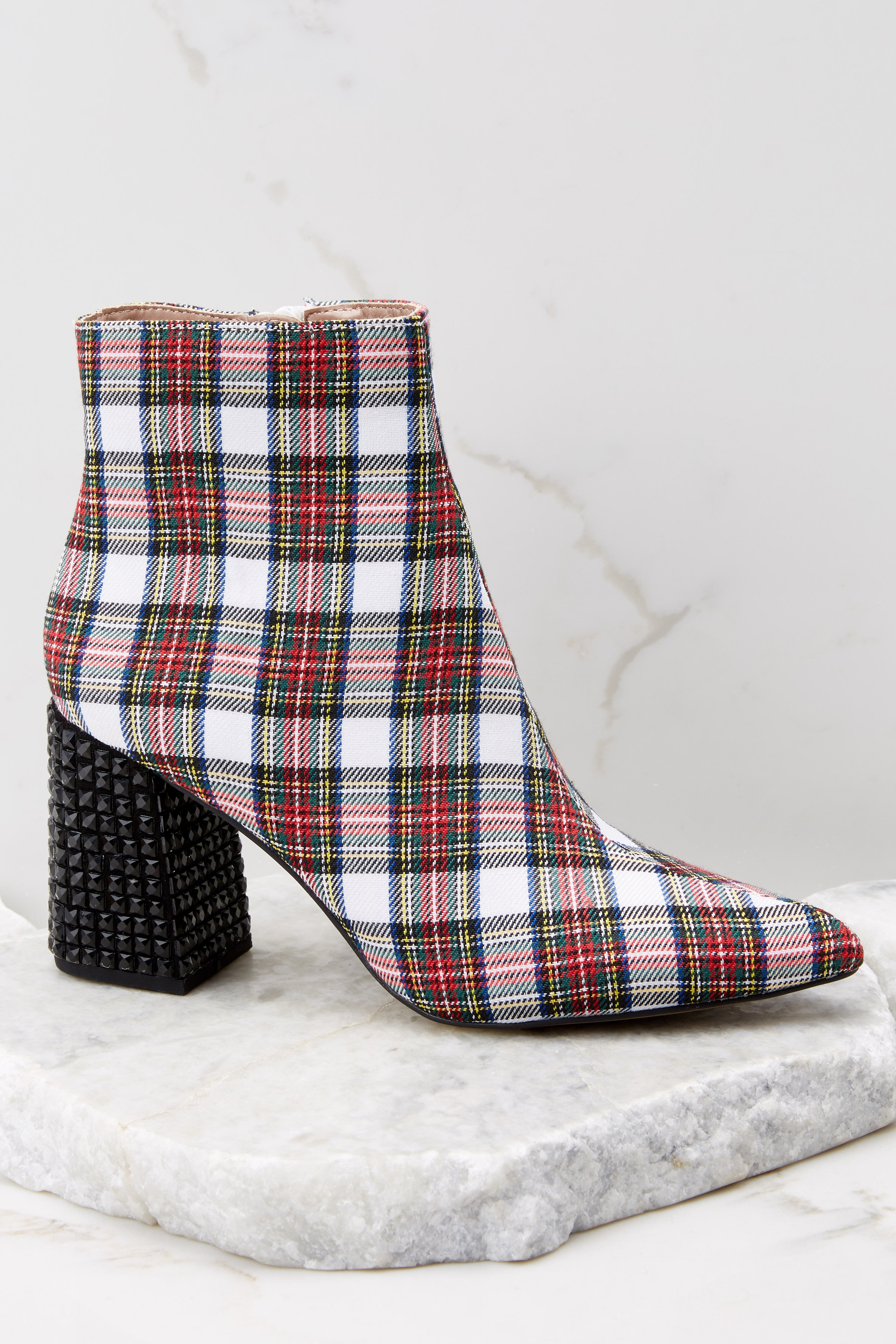 Kassie Red White Booties | Red Dress 