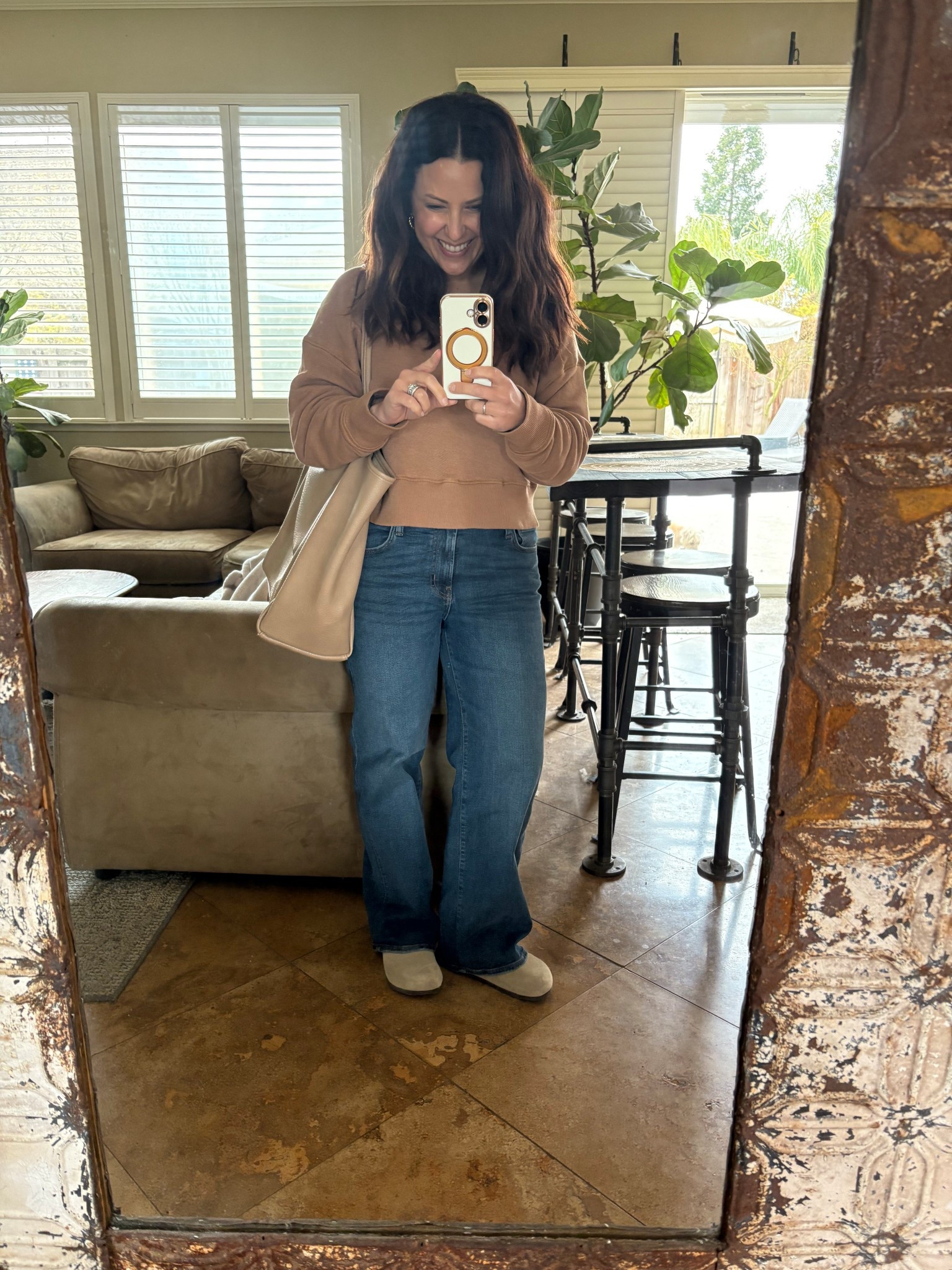 Cozy, comfy basics for a chilly spring day. Wearing small in my top and 27 in my jeans. 


#LTKPetite #LTKStyleTip #LTKOver40