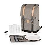 Picnic Time - PT-Frontier Picnic Backpack - Backpack Cooler with Picnic Set - Cooler Backpack Picnic Kit, (Heathered Gray) | Amazon (US)