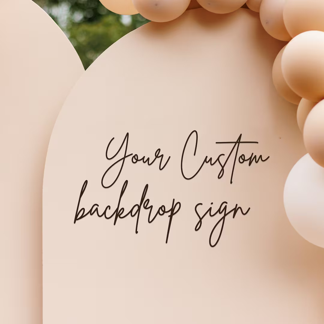 Custom Backdrop Sign, Name Sign for First Birthday Party, Wood Cut Out, Birthday Yard Signs, Wedd... | Etsy (US)