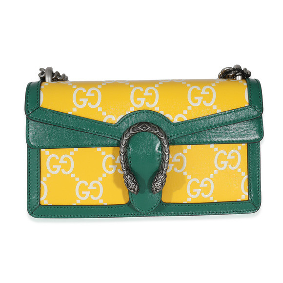 GUCCI Green Yellow Leather GG Small Dionysus Bag | Poshmark