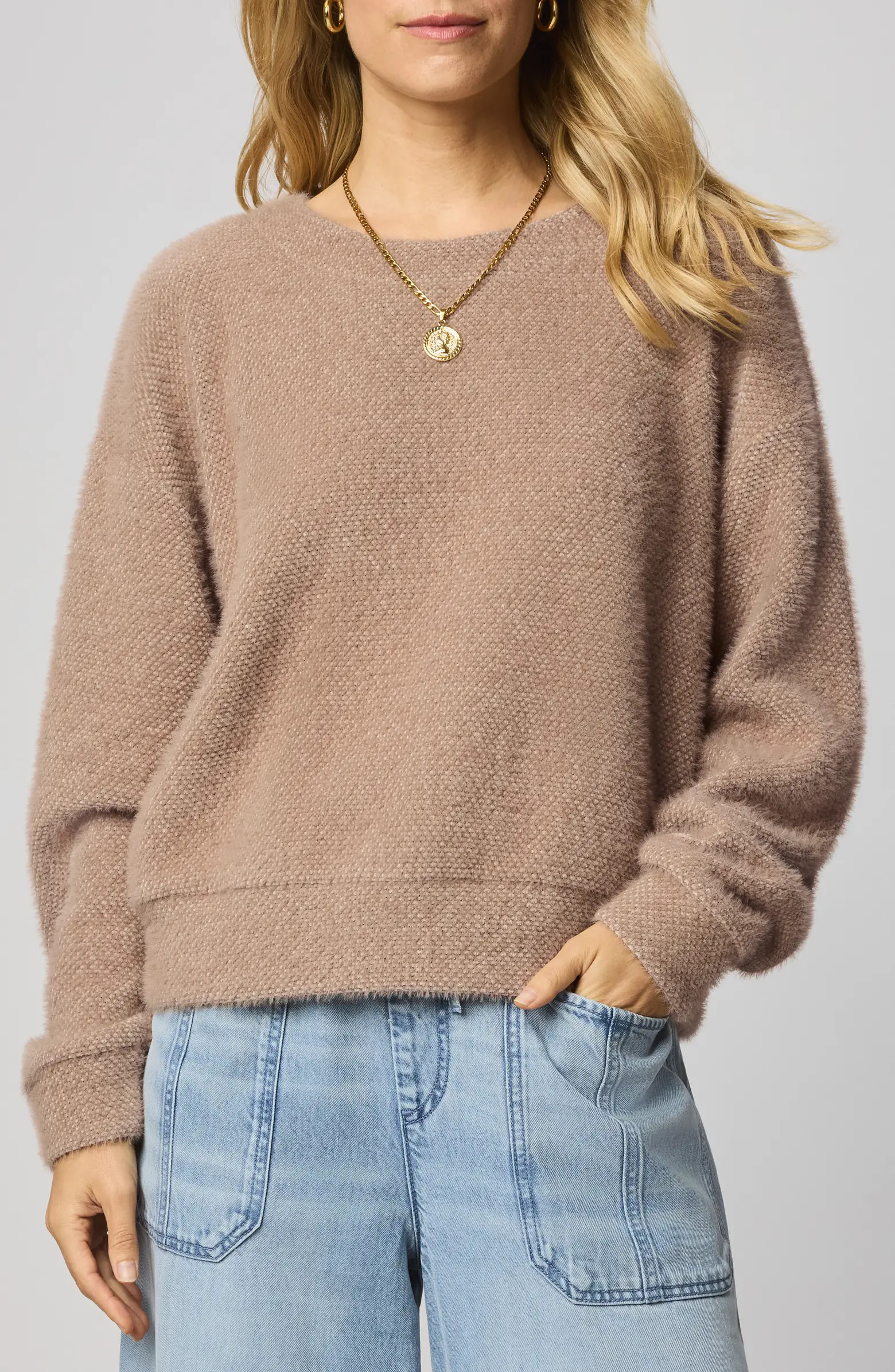 Splendid Fallon Fuzzy Crewneck Sweater | Nordstrom | Nordstrom