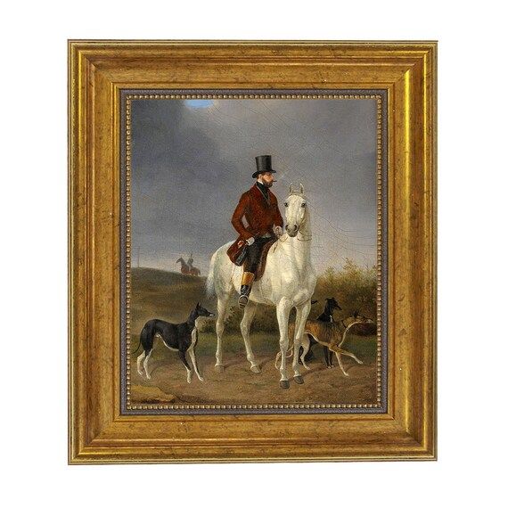 Hunting With Greyhounds Reproduction Oil Painting Print on | Etsy | Etsy (US)