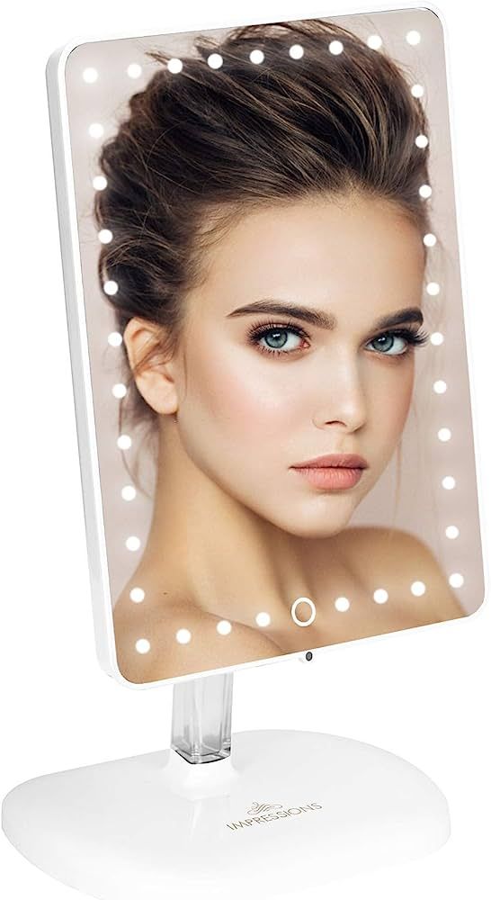 Impressions Vanity Touch Pro Makeup Mirror with LED Lights and Bluetooth Speaker, 360 Adjustable ... | Amazon (US)