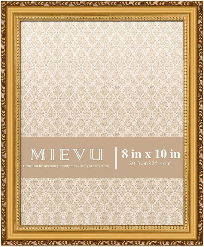 8×10 Picture Frame Gold - Picture Frames for Wall Hanging And Tabletop Display, Ornate Photo Fra... | Amazon (US)