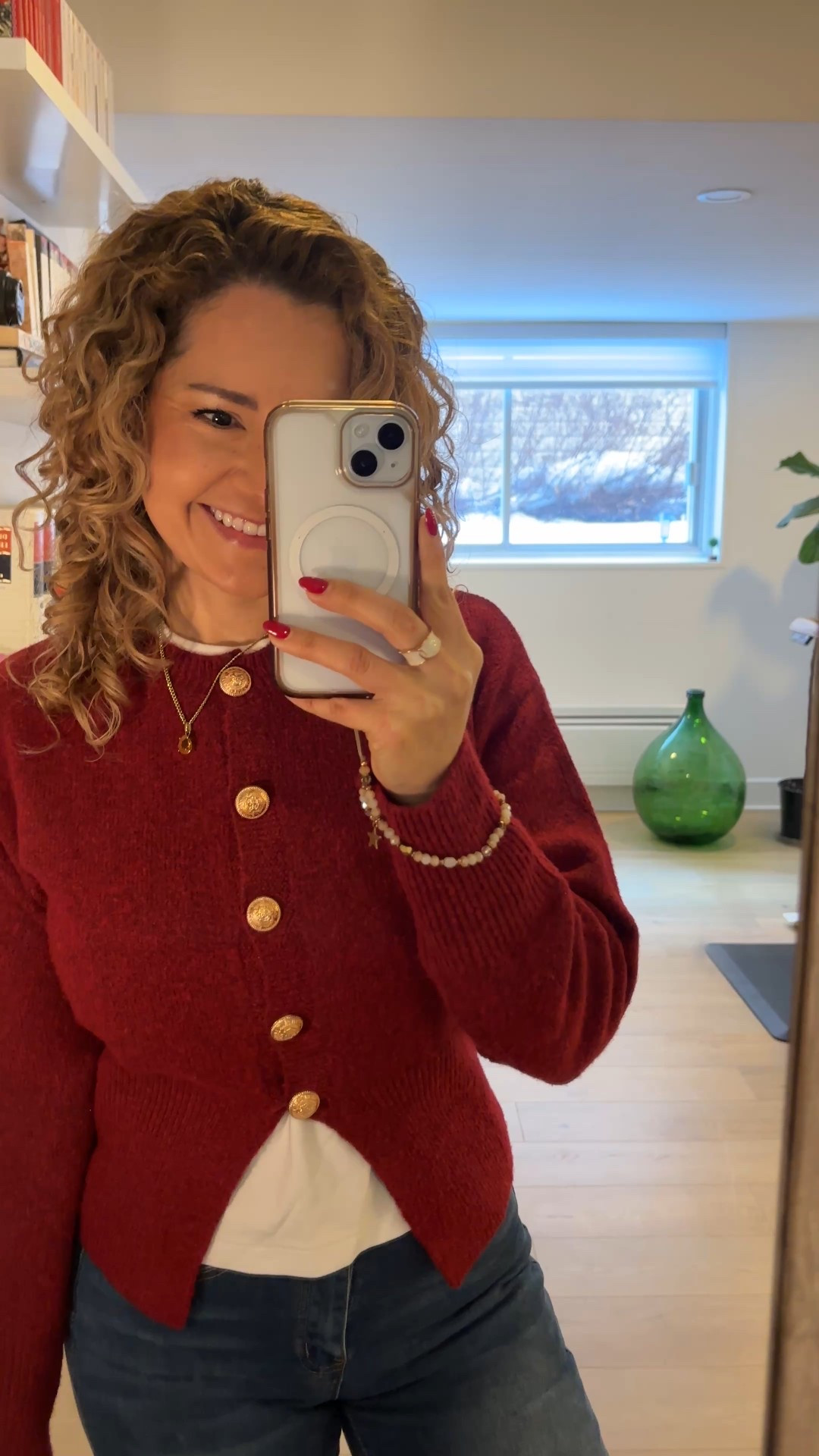 Casual Chic Work Outfit with Jeans & Burgundy Cardigan | Elegant Everyday Style

#LTKworkwear #LTKwinter #LTKjeans