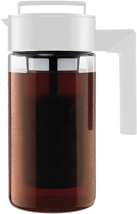 Takeya Patented Deluxe Cold Brew Iced Coffee Maker with White Lid Pitcher, 1 qt, White       Add ... | Amazon (US)