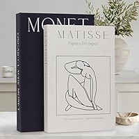 kroucoco Decorative Books - Set of 2 Fake/Faux Linen Storage Boxes Enhance Your Coffee Table, Boo... | Amazon (UK)