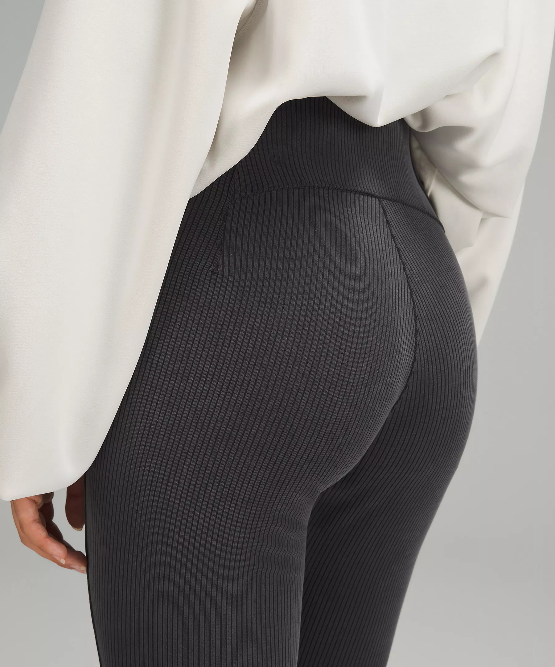 Ribbed Softstreme Zip-Leg High-Rise Cropped Pants 25" | Lululemon (US)