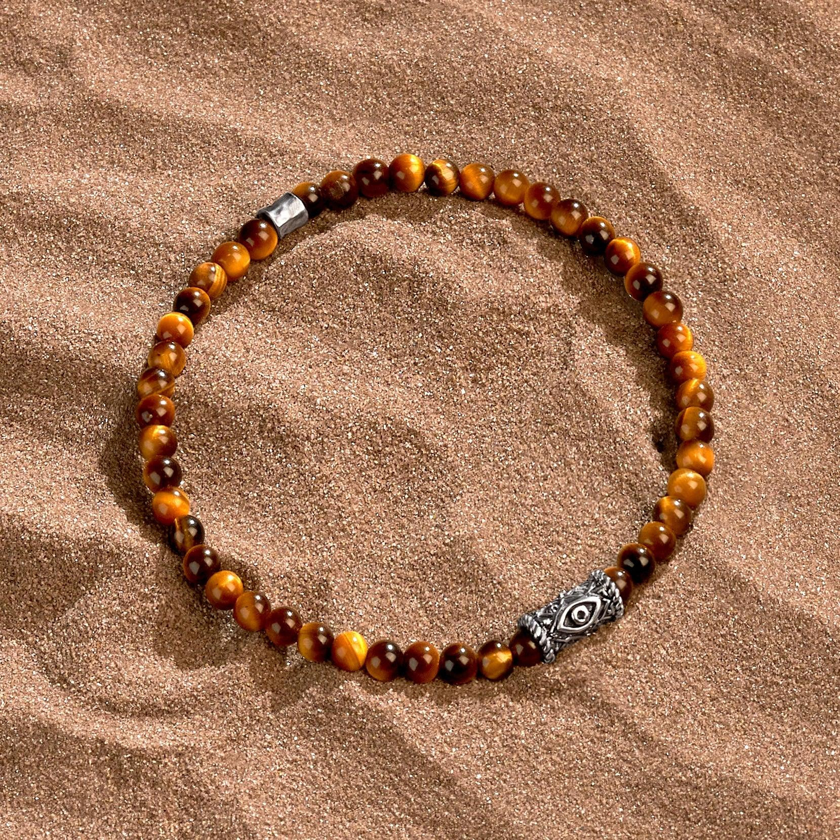 Confidence & Courage - Tiger Eye Evil Eye Bracelet | Karma and Luck | Unique Spiritual Jewelry an... | Karma and Luck