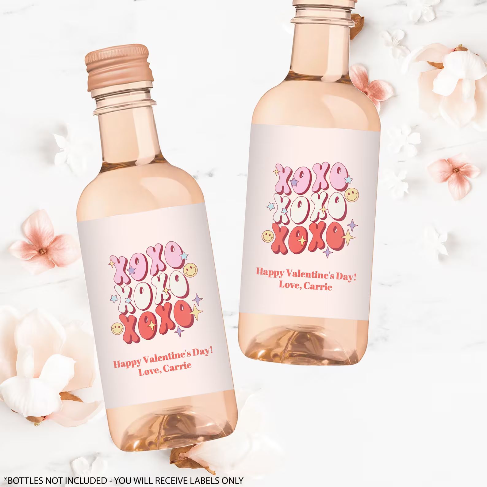 XOXO Retro Valentine Mini Wine Labels Valentine's Day Mini Wine Bottle Labels Galentine's Day Min... | Etsy (US)