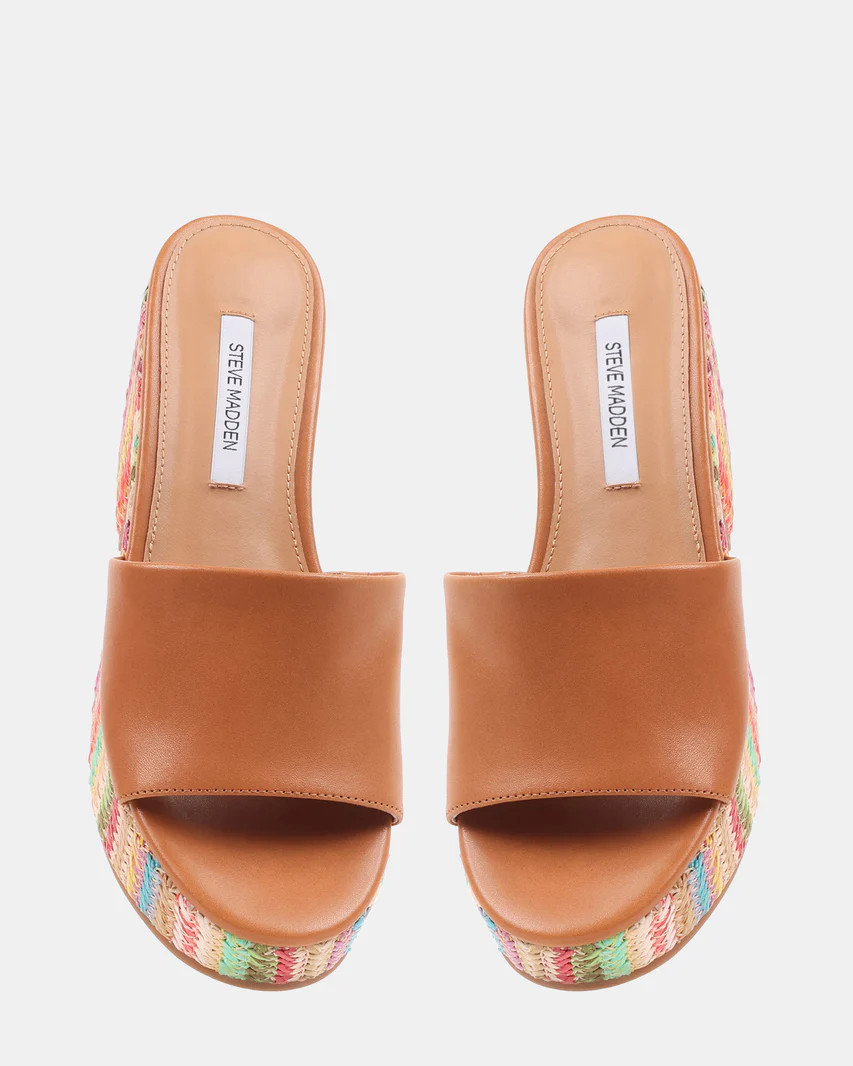 TRIPPY Raffia Multi Platform Mule Women's Sandal | Steve Madden (US)
