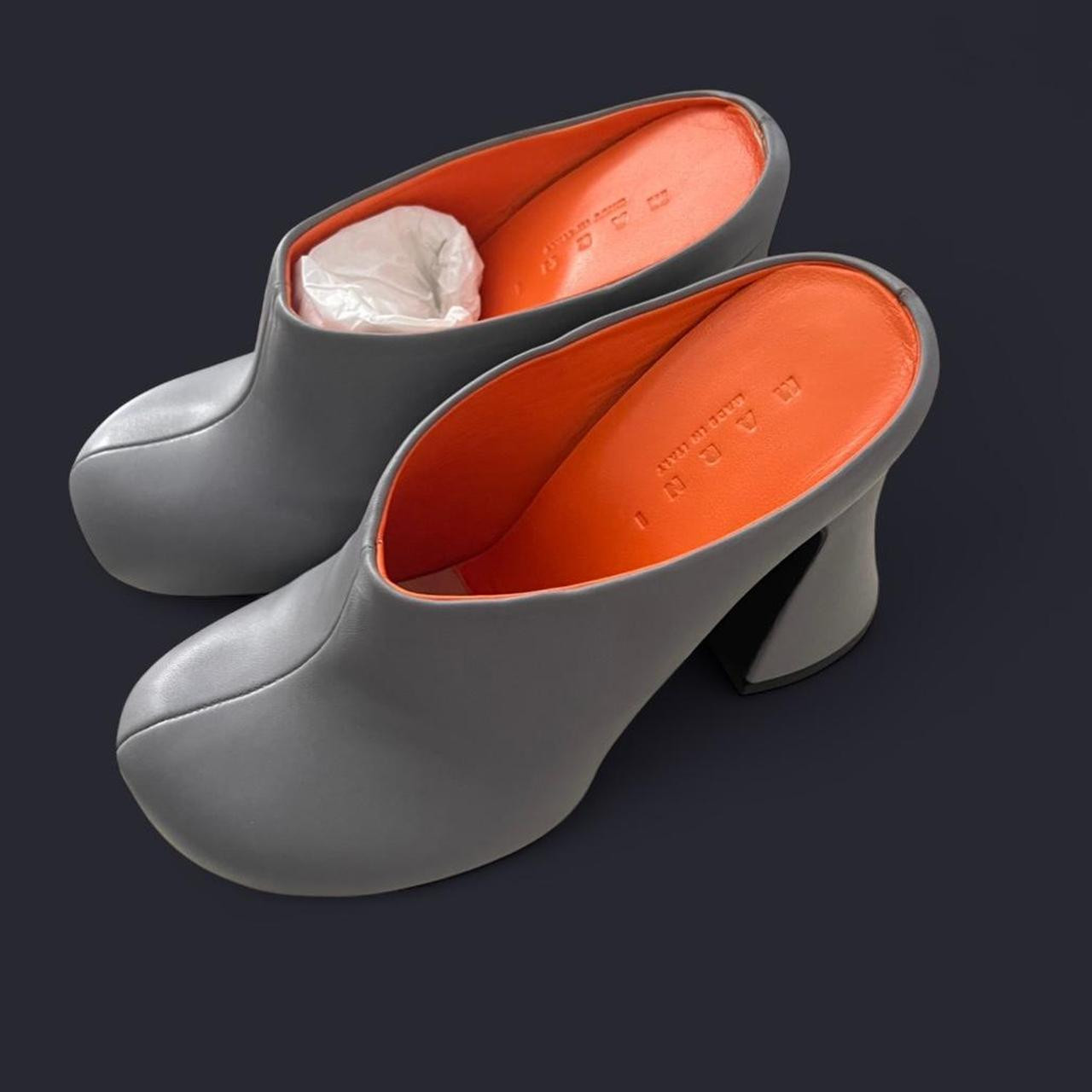 Marni Women's Clogs - Grey/Black - US 7 | Depop US