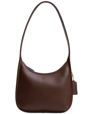 COACH Curve Zip Small Leather Shoulder Bag - Macy's | Macy's