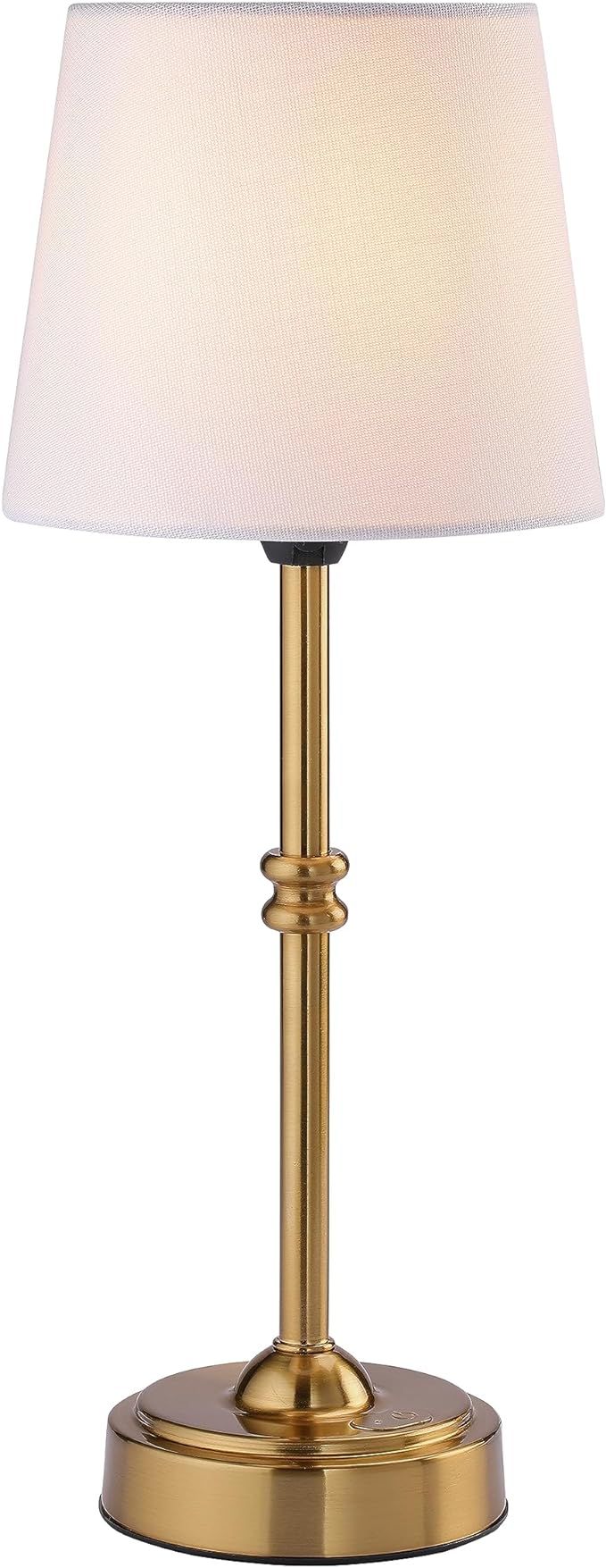 O’Bright Seraph - Cordless LED Table Lamp with Dimmer, Built-in Rechargeable Battery, 3-Level Brightness, Patio Table Lamp, Bedside Night Lamp, Ambient Light for Restaurant, Antique Brass | Amazon (US)