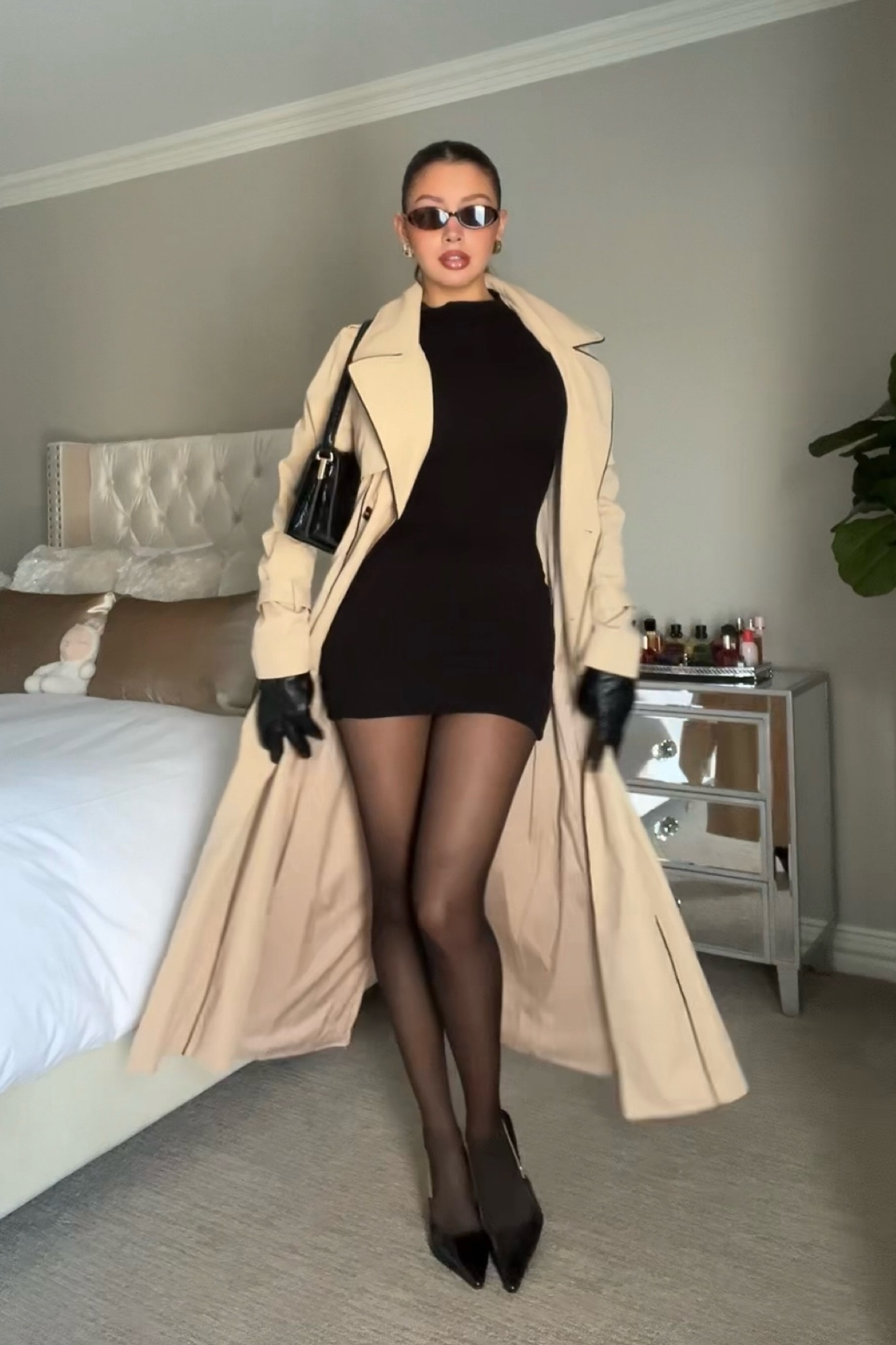 The trench is sold out but everything else is linked🖤