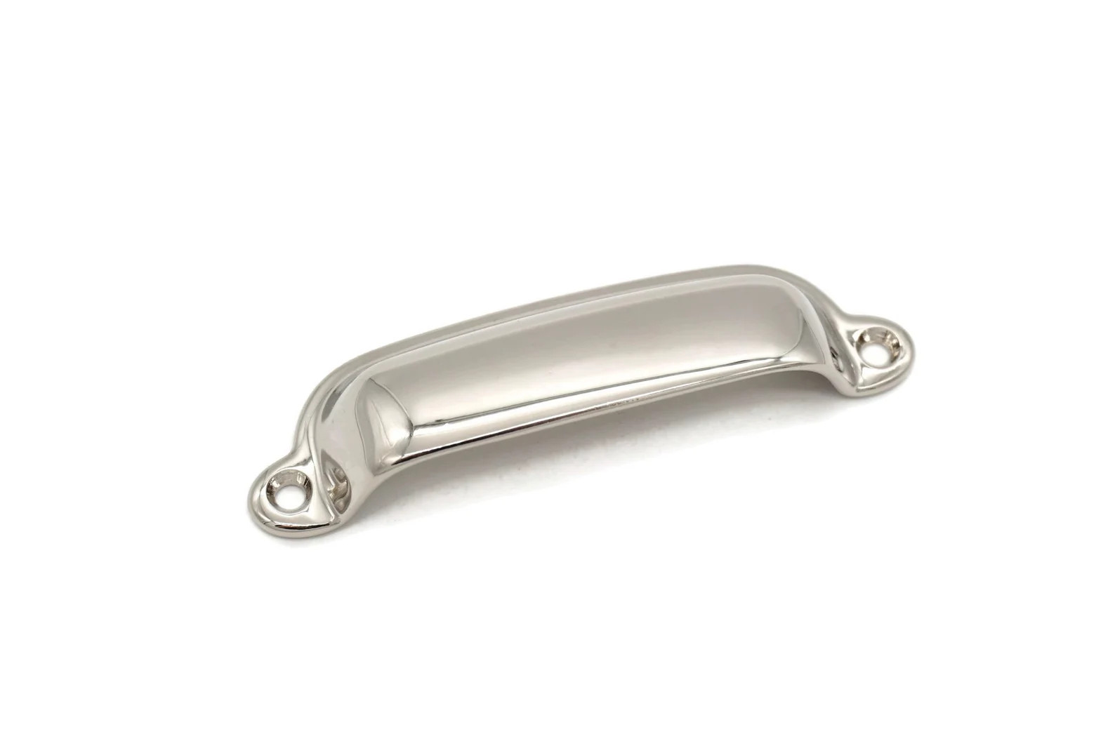 Polished Nickel Bin Pull Antique Victorian Bin Pull Cup Marine Cabinet Cup Pull Furniture Bin Pul... | Etsy (US)