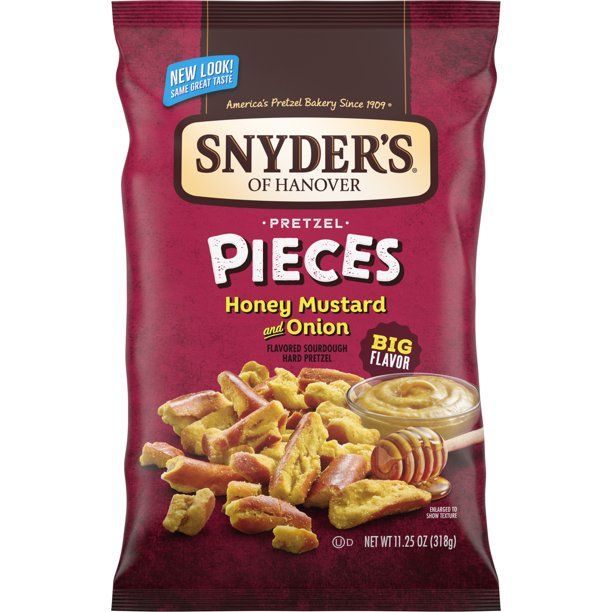 Snyder's of Hanover Pretzel Pieces, Honey Mustard and Onion, 11.25 oz - Walmart.com | Walmart (US)