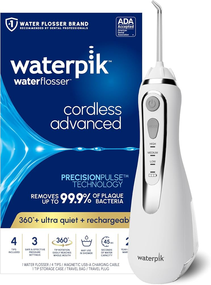 Waterpik Cordless Advanced 2.0 Water Flosser For Teeth, Gums, Braces, Dental Care With Travel Bag... | Amazon (US)