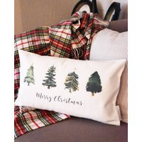 Christmas Pillow Cover, Pillows, Christmas, Tree, Merry Pillow, Farmhouse | Etsy (US)