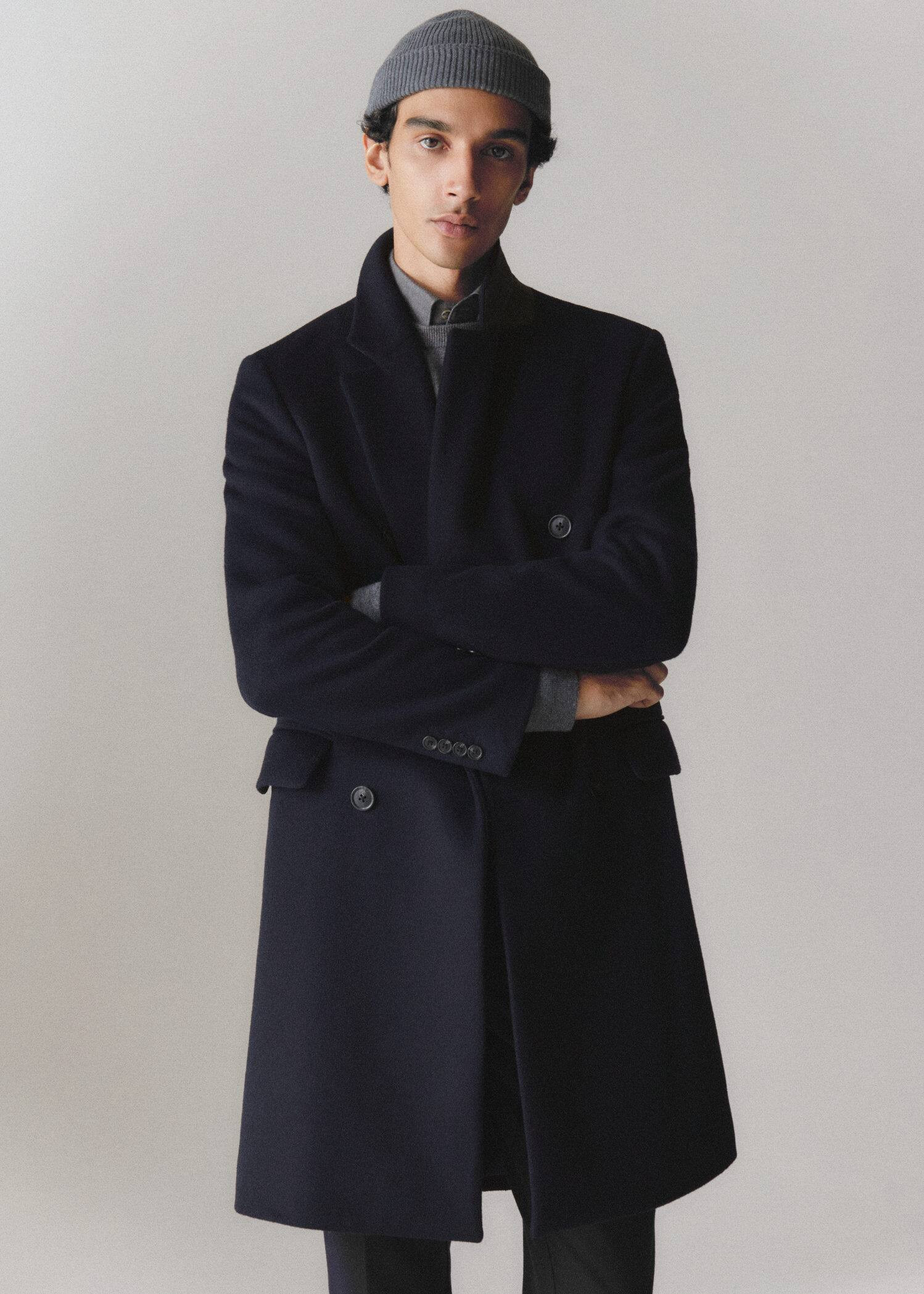 Doppelreihiger mantel aus recycelter wolle -  Herren | Mango Man Deutschland | MANGO (DE)