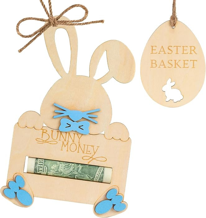 DINIZON Easter Bunny Money Holder For Cash Gift, Easter Basket Stuffers Gift Card Cash Holder Tag... | Amazon (US)